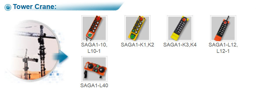 Ứng dụng tay điều khiển cẩu trục SAGA1 cẩu trục xây dựng